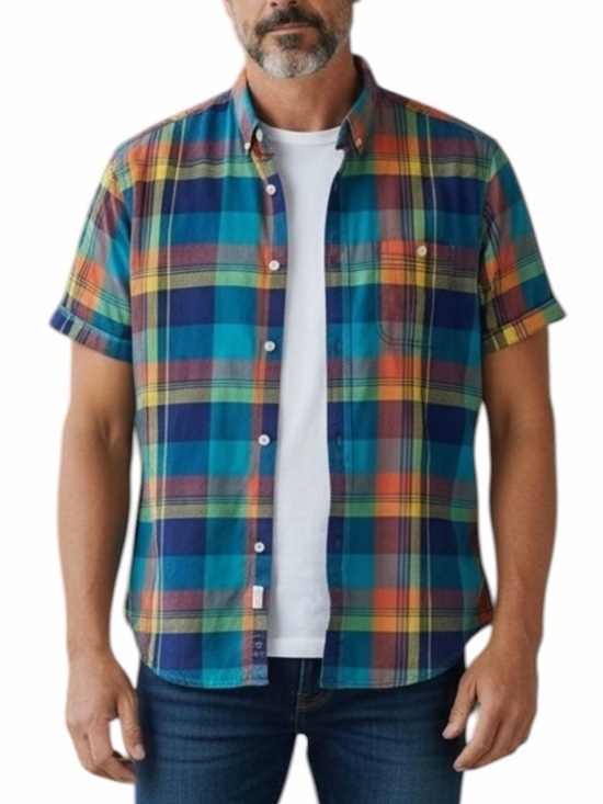 Club Room Other - Club Room Mens Plaid Casual Button Down T-Shirt